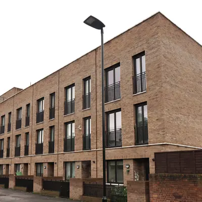 Doherty is a terrace of 9 3-storey houses in Plaistow