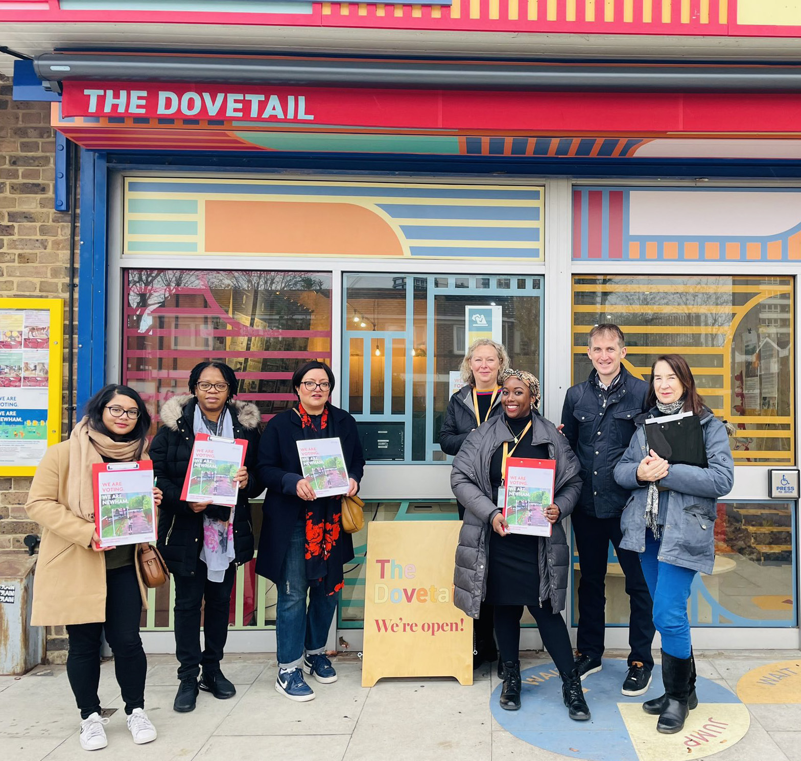 Some of The Carpenters Team, including Rokhsana Fiaz (OBE) – Mayor of Newham and Populo Living CEO - Deborah Heenan.