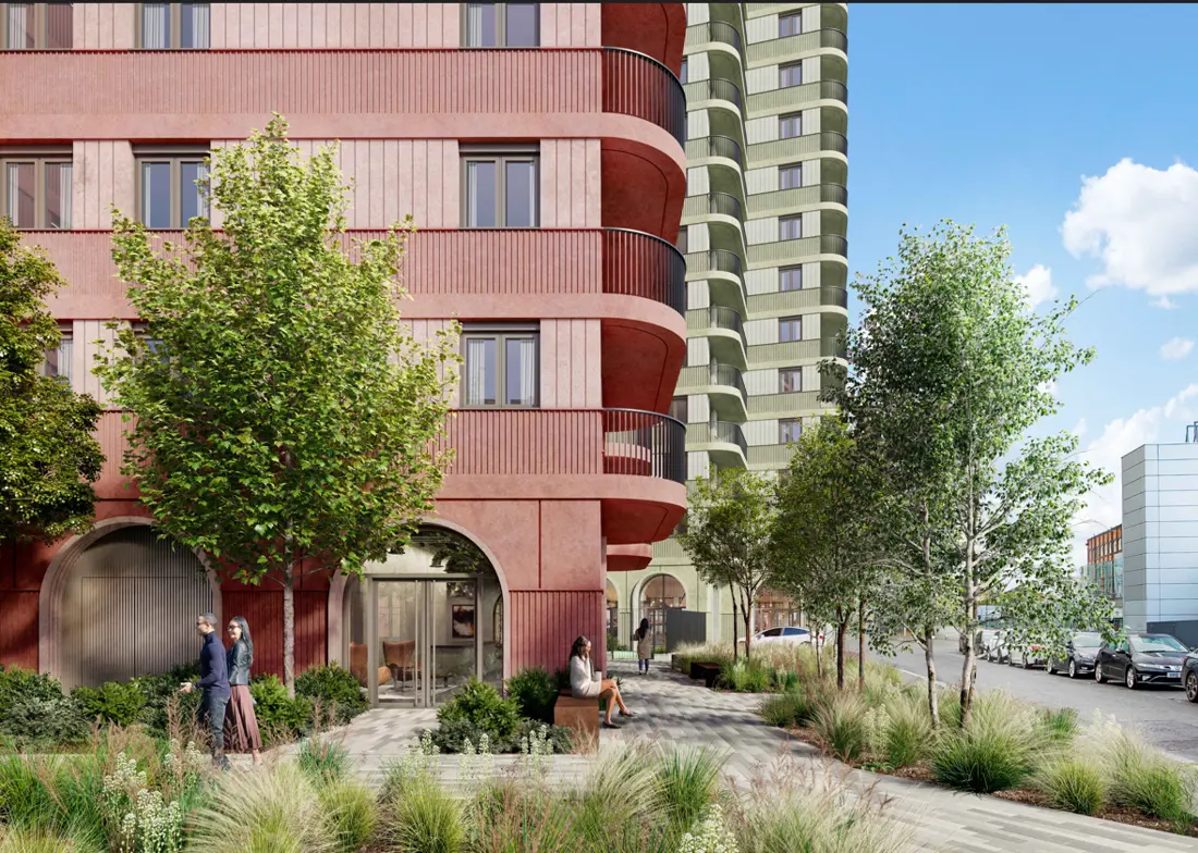 Credit: Grid Architects CGI of Bridge Road in Stratford
